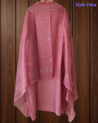 Graceful Mul Chanderi Suit with Pita & Mukesh Handwork