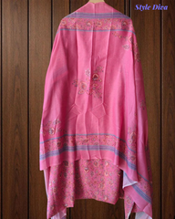 Winter Wear- Timeless Kashmiri Embroidered Pashmina Un-Stitched Suit