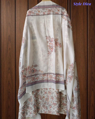 Graceful Modal Kurta Suit with Aari Work & Scalloped Organza Dupatta