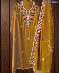 Heritage Kashmiri Embroidery Modal Un-Stitched Suit
