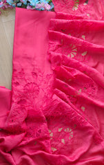 Modal Laser Cut Embroidered Un-Stitched Suit for Festive & Semi-Formal Wear (Copy)