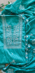 Classic Cotton Chikankari Embroidery Un-Stitched Suit with Dupatta