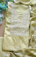 Classic Cotton Chikankari Embroidery Un-Stitched Suit with Dupatta
