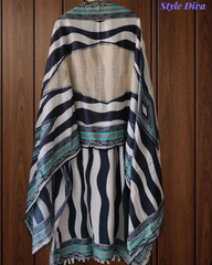 Muslin Digital Printed Un-Stitched Festive Suit with Zari & Swarovski Work