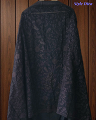 Designer Roman Silk Sequence and Cut-Dana Hand Work Suit with Organza Dupatta