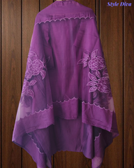 Designer Modal Laser Cut Applique Work Un-Stitched Suit Set