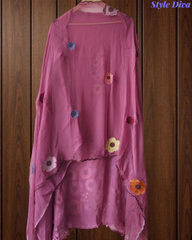 Elegant Soft Organza Unstitched Suit with Embroidery