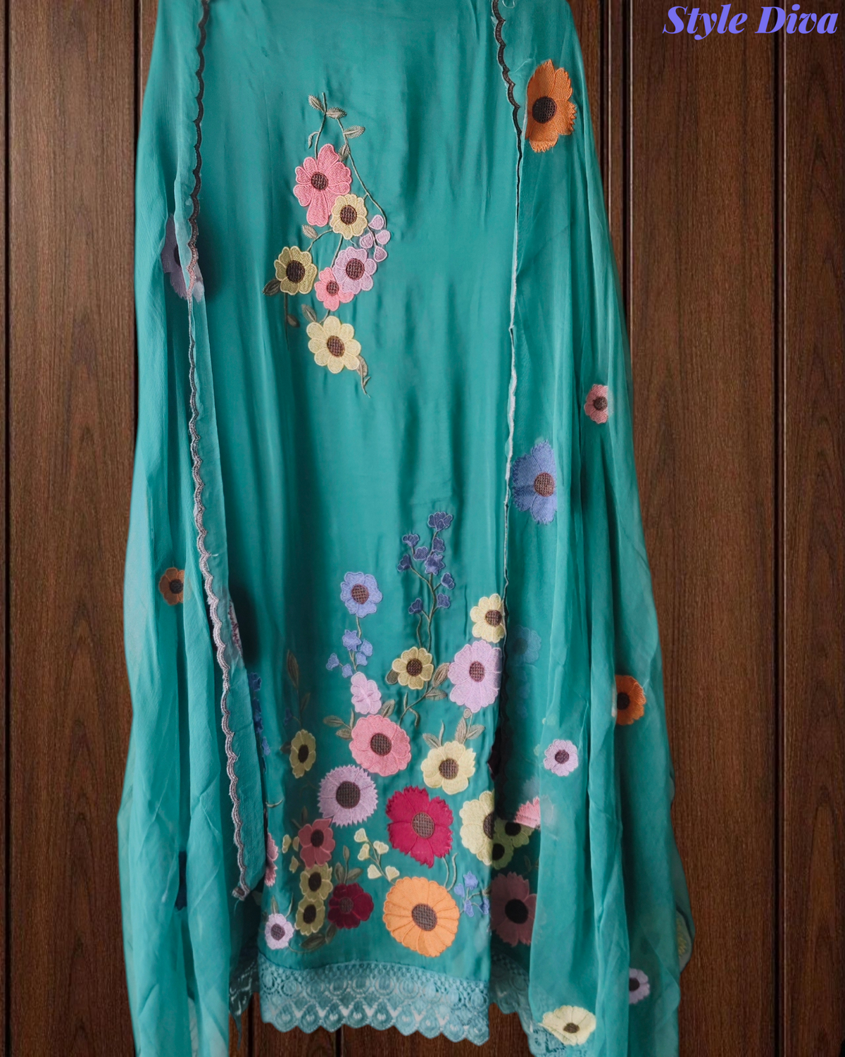 Elegant Soft Organza Unstitched Suit with Embroidery