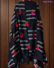 Cotton Printed Suit with Faux Mirror & Embroidery | Unstitched Beauty