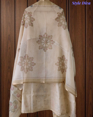 Regal Kota Digital Print Unstitched Suit with Crochet Lacing & Sequence Highlighting