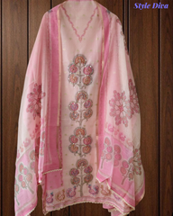 Regal Kota Digital Print Unstitched Suit with Crochet Lacing & Sequence Highlighting