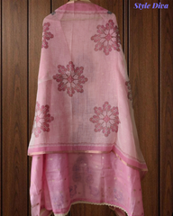 Regal Kota Digital Print Unstitched Suit with Crochet Lacing & Sequence Highlighting