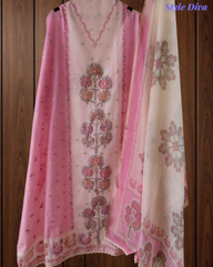 Regal Kota Digital Print Unstitched Suit with Crochet Lacing & Sequence Highlighting