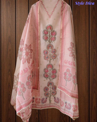 Regal Kota Digital Print Unstitched Suit with Crochet Lacing & Sequence Highlighting