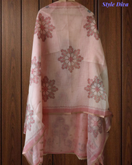 Regal Kota Digital Print Unstitched Suit with Crochet Lacing & Sequence Highlighting