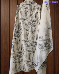Pure Cotton Thread Embroidered Un-Stitched Daily Wear Suit Set