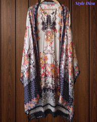 Muslin Digital Printed Semi-Stitched Suit with Crochet Lacing and Zari Highlighting