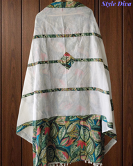 Pure Cotton Unstitched Suit Set with  digital    cotton  Dupatta with applique work