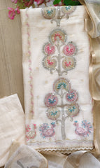 Regal Kota Digital Print Unstitched Suit with Crochet Lacing & Sequence Highlighting