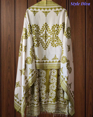 Muslin Digital Print Semi-Stitched Suit with Sequence Highlighting With Muslin Dupatta
