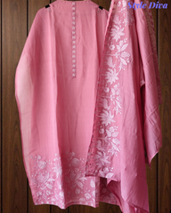 Soft Organza Embroidered Un-Stitched Party Wear Suit with Organza Dupatta