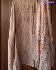 Premium Georgette Embroidered Unstitched Suit With Digital Print Dupatta