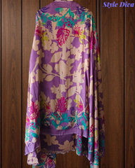 Pure Cotton Printed Embroidered Un-Stiched Suit with Mul Cotton Digital Print Dupatta