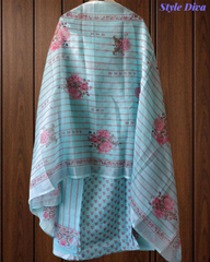 Linen Digital Printed Un-Stitched Suit with Sequin Highlighting and Linen Dupatta