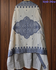 Pure Cotton Weaving Embroidery Unstitched Suit with Coordinated Dupatta