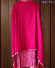 Pure Cotton Printed Unstitched Suit with Neck Work & Chiffon Dupatta