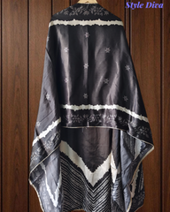 Premium Edit-Gajji Silk Digital Print Zari Embroidered Unstitched Suit with Border Dupatta