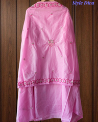 Premium Cotton Unstitched Suit with Parsi Embroidery Work