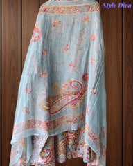 Pure Cotton Digital Print Unstitched Suit with Zari Patch Work & Chiffon Dupatta