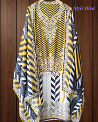 Muslin Mirror Work Semi-Stitched Suit with Digital Print Dupatta