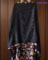 Pure Cotton Kantha Work and Crochet Lace Unstitched Suit with Mul Dupatta