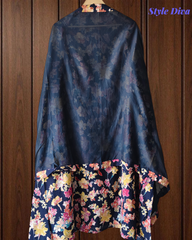 Pure Cotton Kantha Work and Crochet Lace Unstitched Suit with Mul Dupatta