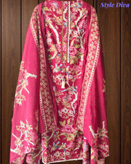 Pure Cotton Neck Work Un Stitched Suit with Digital Print Mul Cotton Dupatta