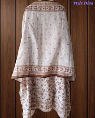 Linen Digital Print Unstitched Suit with Highlight Embroidery and Linen Dupatta