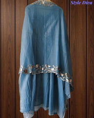 Soft Mul Chanderi Gotta Work Un Stitched Suit with Matching Dupatta