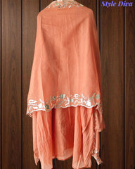 Soft Mul Chanderi Gotta Work Un Stitched Suit with Matching Dupatta