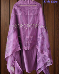 Modal Laser Cut Appliqué Work Unstitched Suit with Organza Dupatta