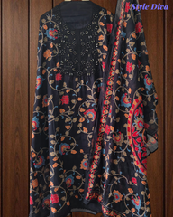Pure Mul Cotton Chikankari Work Un-Stitched Suit with Digital Print Dupatta