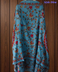 Pure Mul Cotton Chikankari Work Un-Stitched Suit with Digital Print Dupatta