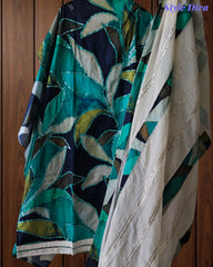 Cotton Faux Mirror Work Unstitched Suit with Gotta Work Dupatta