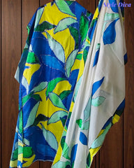 Cotton Faux Mirror Work Unstitched Suit with Gotta Work Dupatta