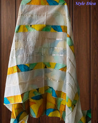 Cotton Faux Mirror Work Unstitched Suit with Gotta Work Dupatta