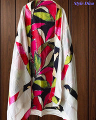 Cotton Faux Mirror Work Unstitched Suit with Gotta Work Dupatta