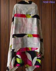 Cotton Faux Mirror Work Unstitched Suit with Gotta Work Dupatta