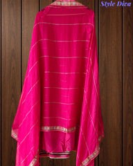 Crepe Digital Print Gotta Work Unstitched Suit with Chiffon Dupatta