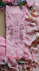 Pakistani Style Mul Chanderi Cut Work Embroidered Un-Stitched Suit with Digital Print Dupatta